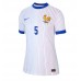 Camisa de Futebol França Jules Kounde #5 Equipamento Secundário Mulheres Europeu 2024 Manga Curta